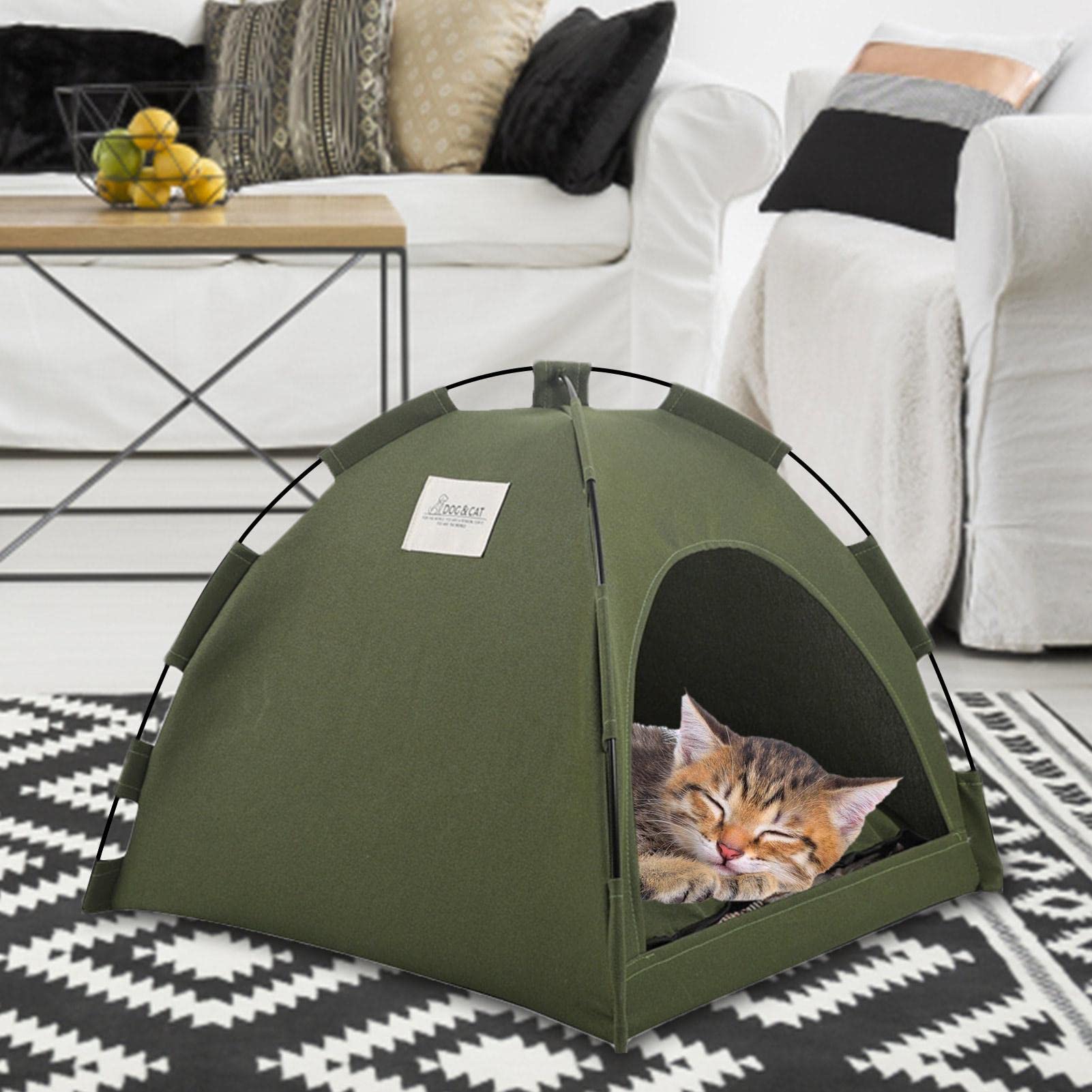 Dog Tent Cave,Foldable Kitten Beds for Indoor Cats - Cat Cave Bed