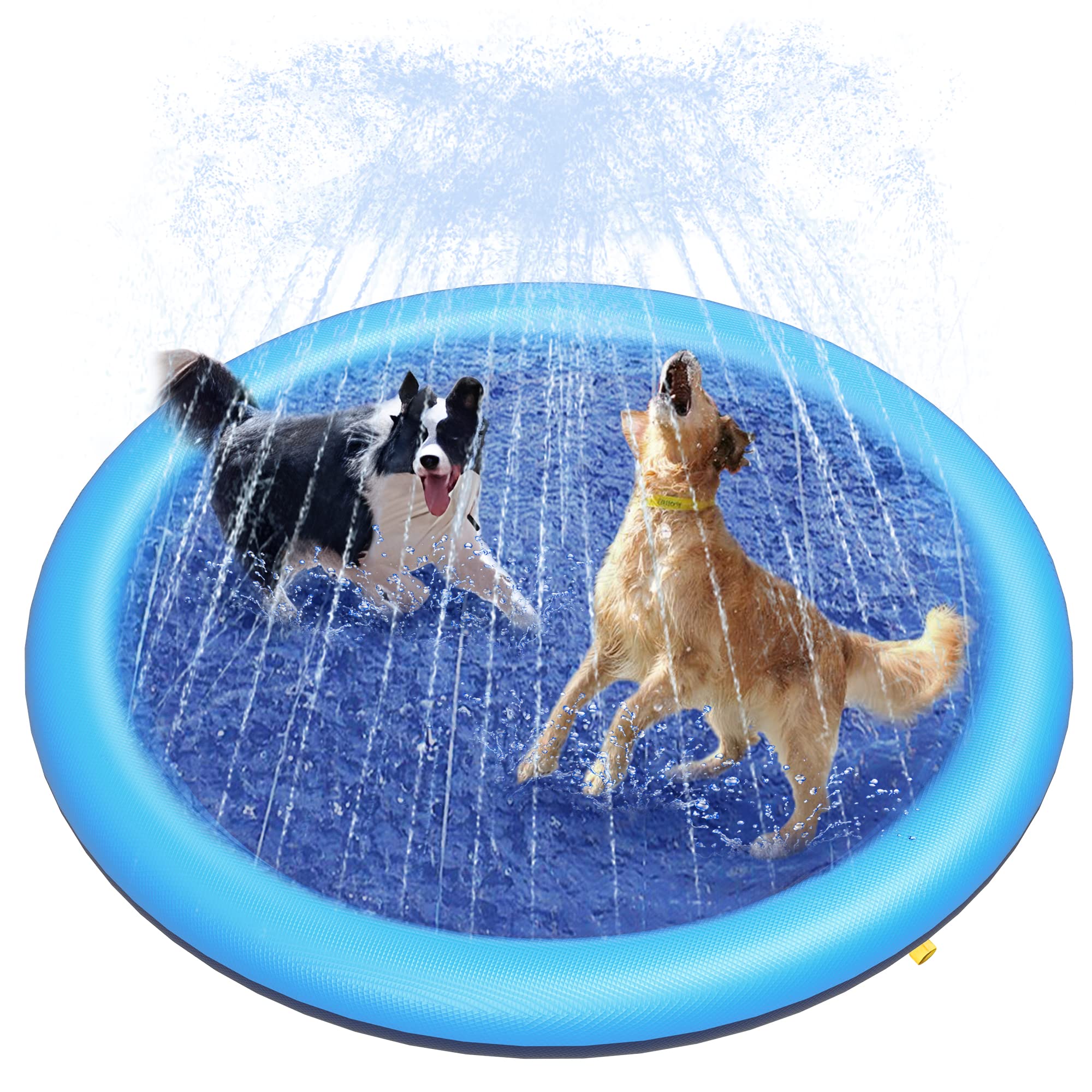 Splashy Non-Slip Dog Cat Pet Pool with Adjustable Pressure