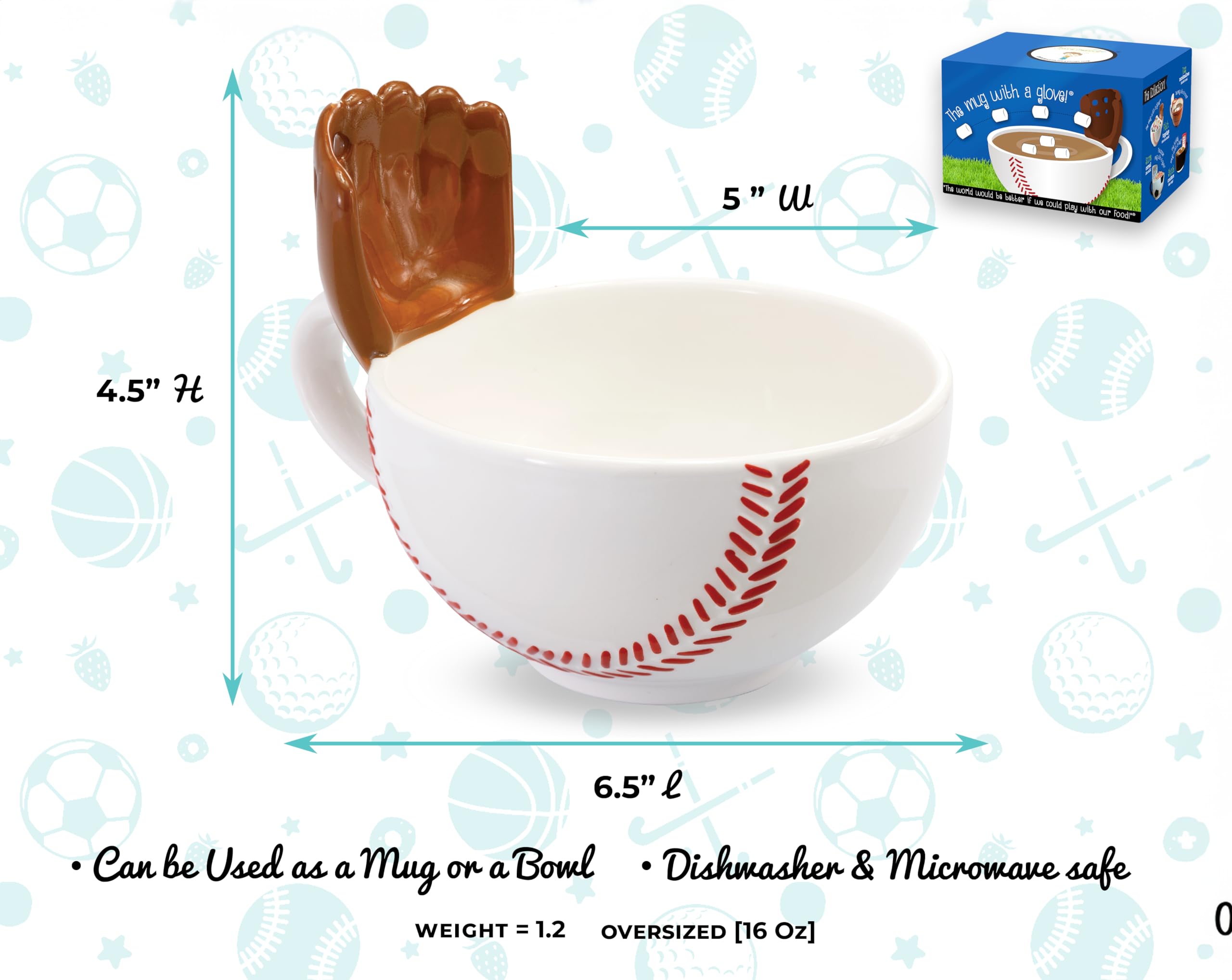 Baseball Ice Cream Cereal Bowl,Men Baseball Player