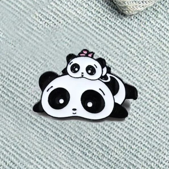 Cute Panda Cat Pattern Metal Enamel Pin for Backpack/Bag/Jacket for Men and Women, Clothing Badge Lapel Pin