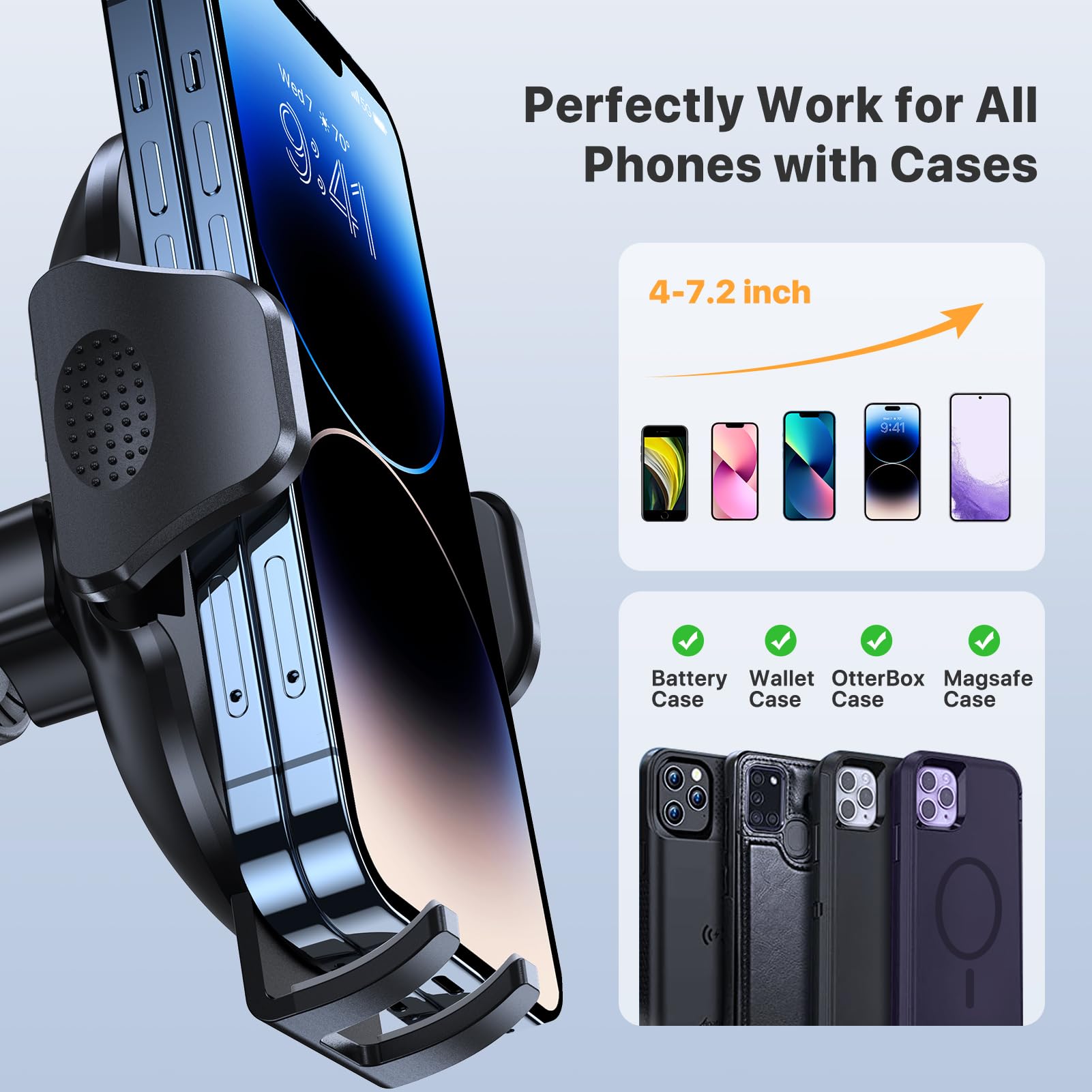 Miracase Phone Holders for Your Car with Newest Metal Hook Clip