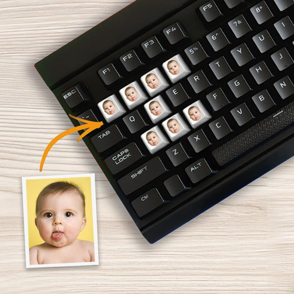 Custom Photo Keycap Custom Mechanical Keyboard Keycaps Gifts for Him, for Dad