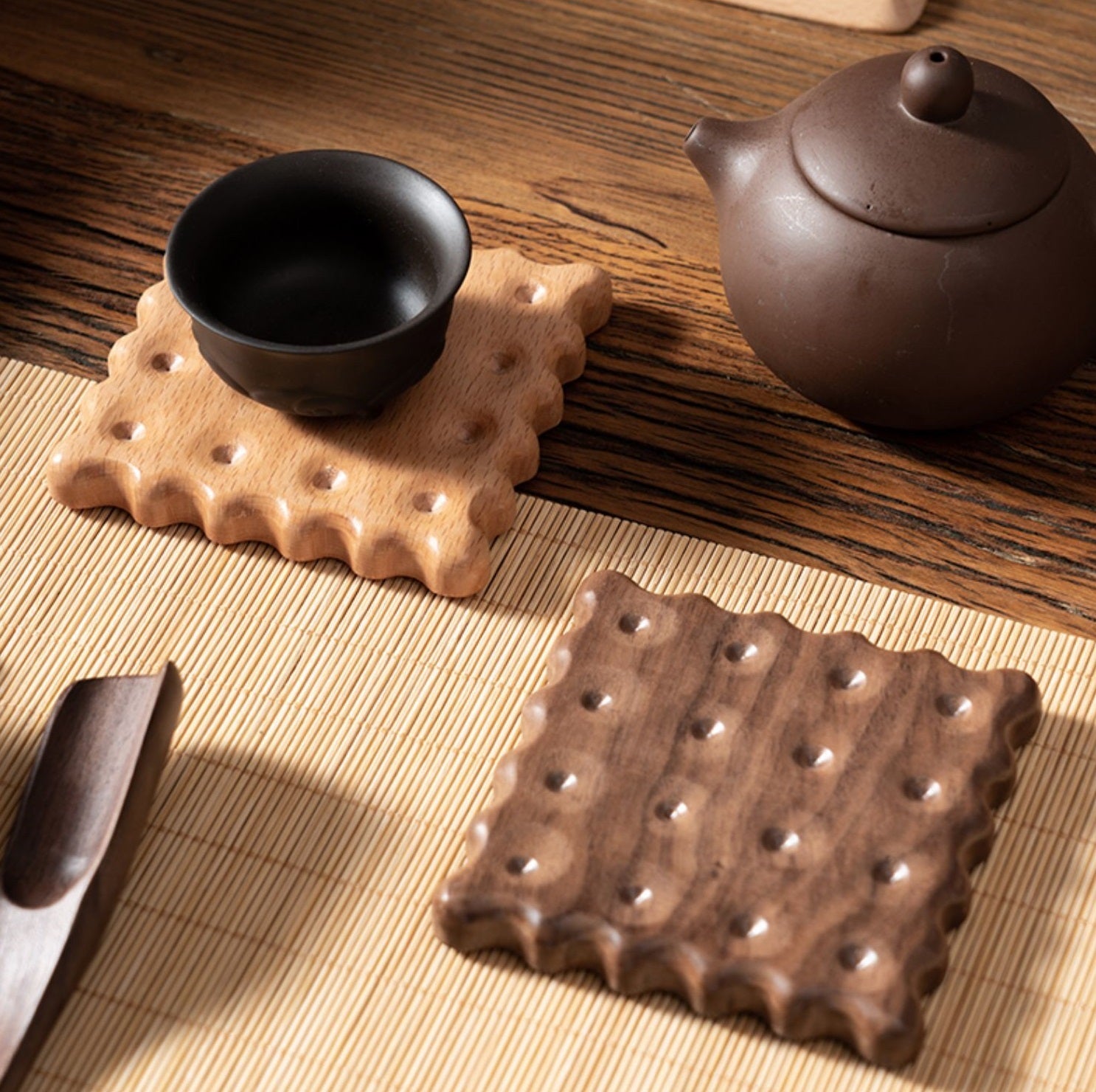 Wooden Cookie Coaster ,Creative Gifts，Coffee Insulation Pad