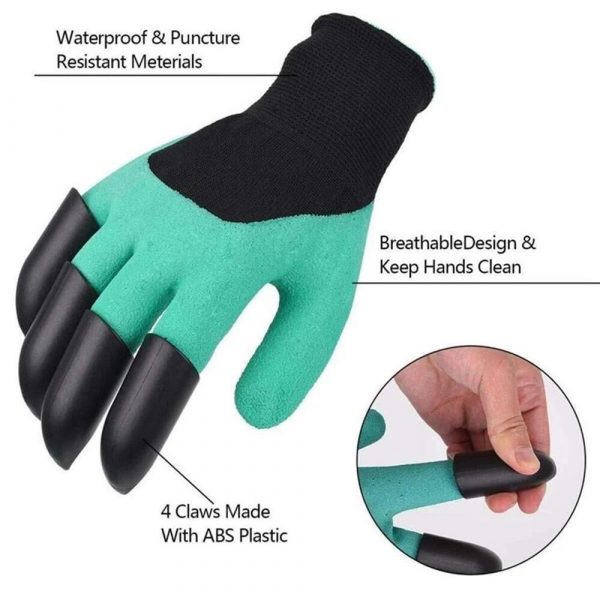 Garden Digging Gloves with Claws for Flower / Vegetable Planting