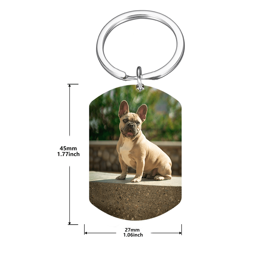 Once By My Side Forever In My Heart Dog Memorial Keychain