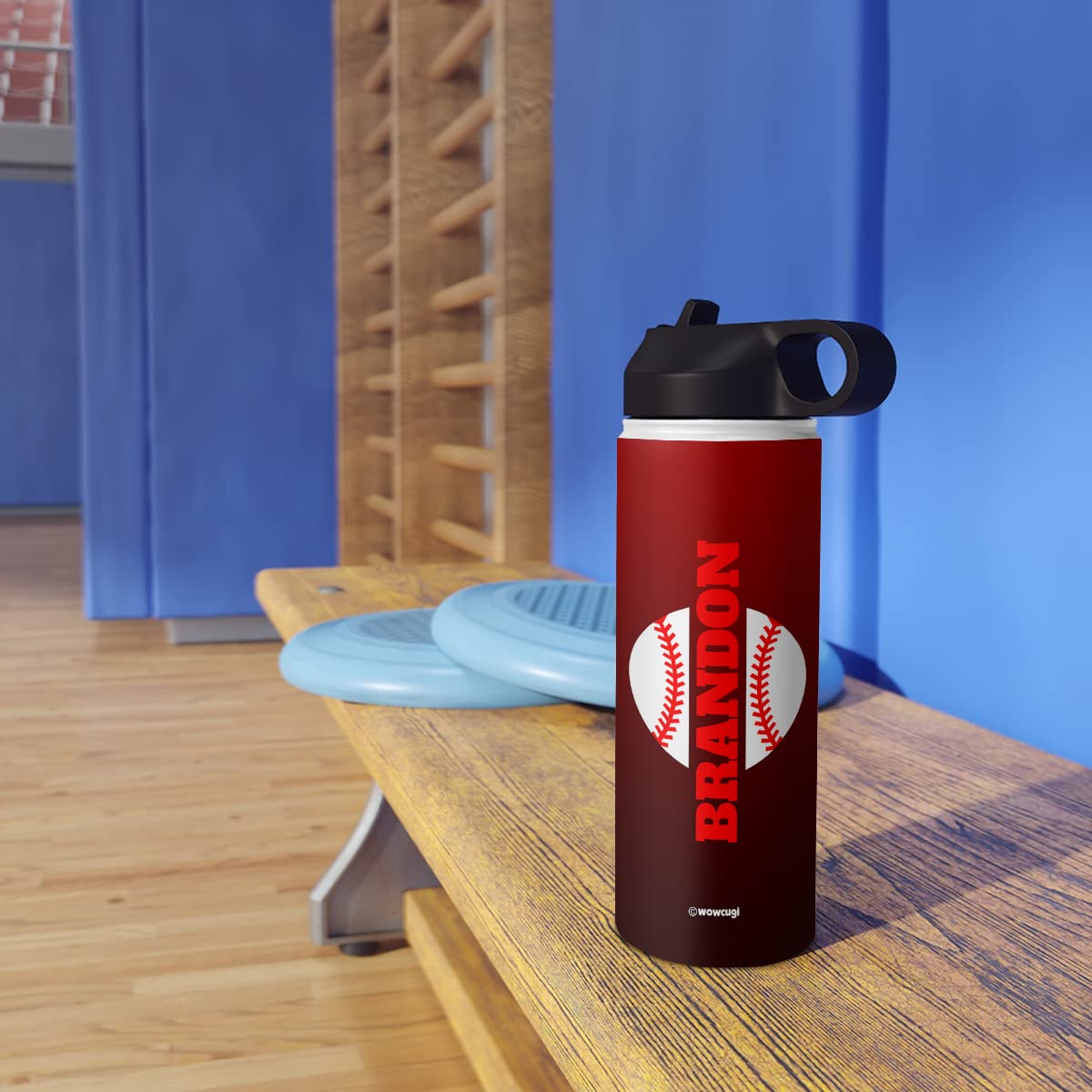 Personalized Baseball Water Bottle for Kids Men Women Baseball Sport