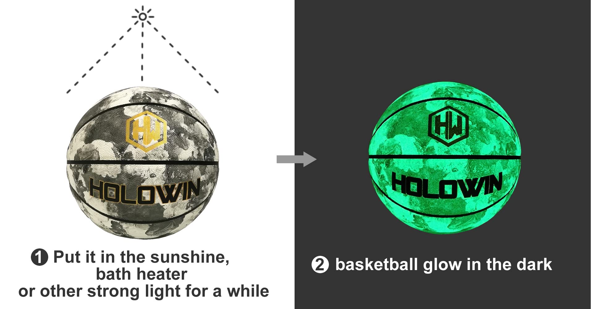 Holographic Luminous basketball