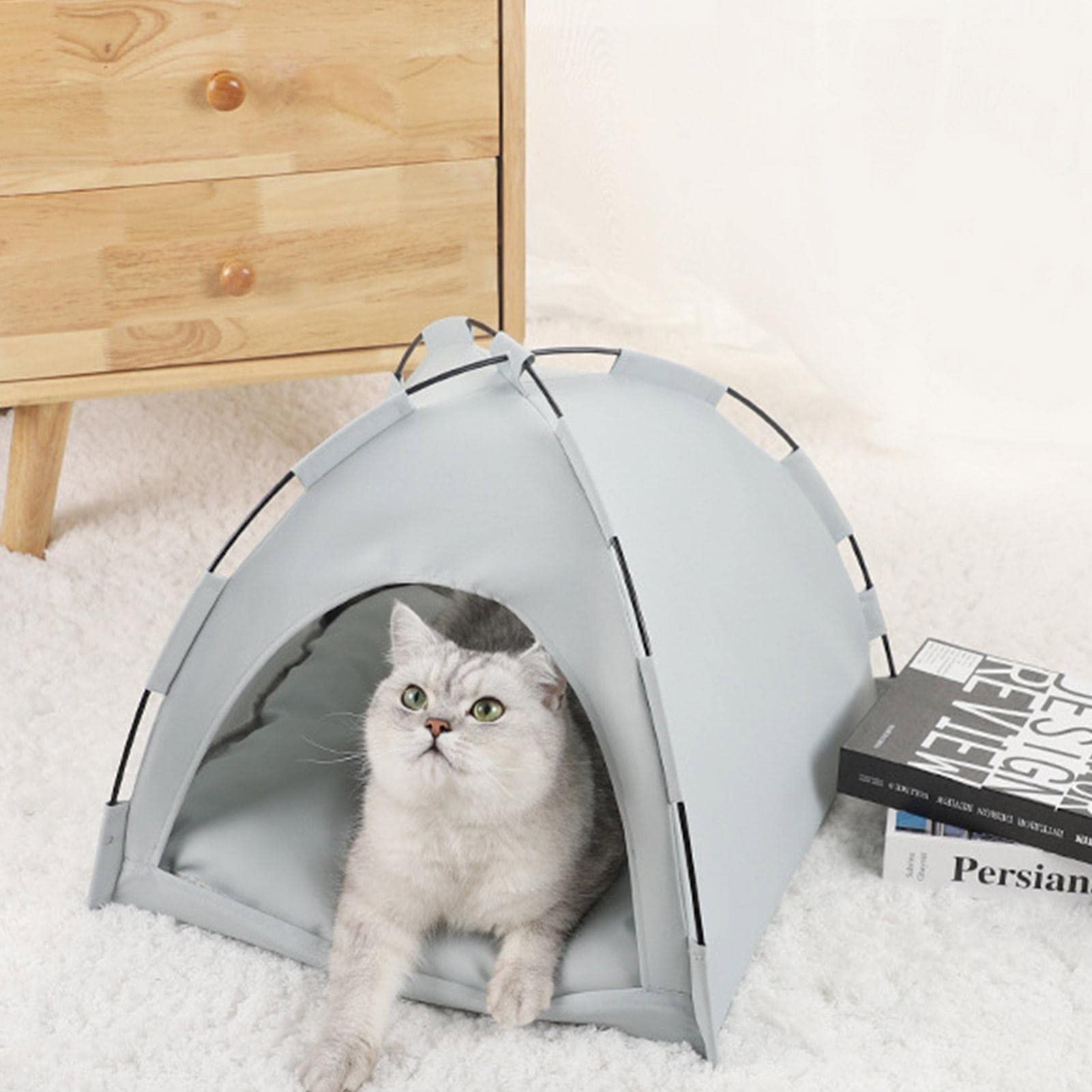 Dog Tent Cave,Foldable Kitten Beds for Indoor Cats - Cat Cave Bed