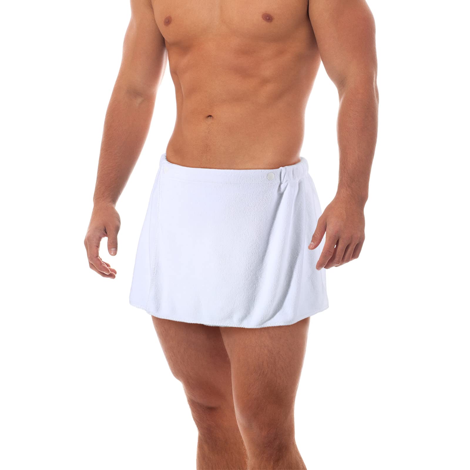 2 Pack Men's Shower Wrap Wearable Bath Towel Wrap Soft After Shower Towel