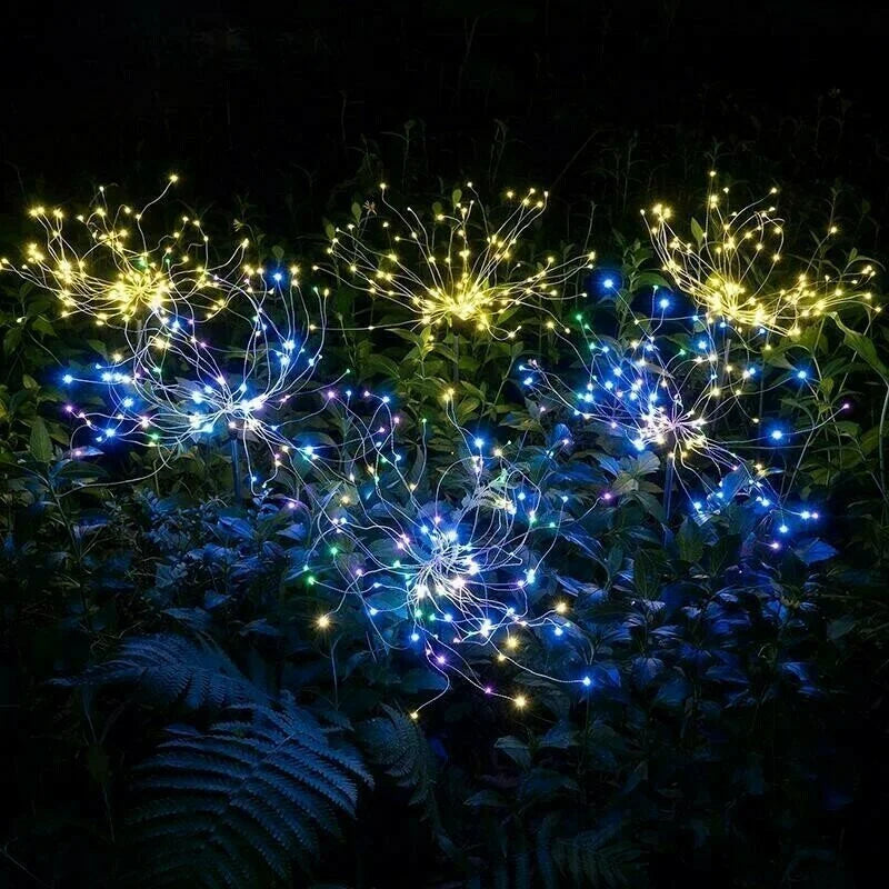 Last Day 70% OFF - Waterproof Solar Garden Fireworks Lamp