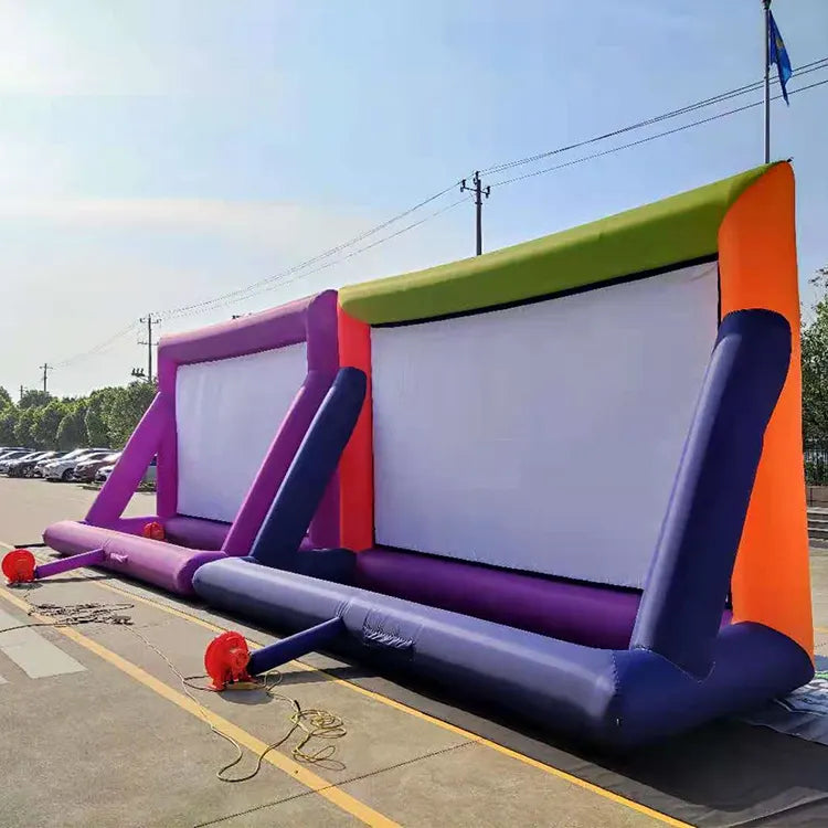 Outdoor large custom factory price air sealed rear cinema inflatable TV projector projection movie screen