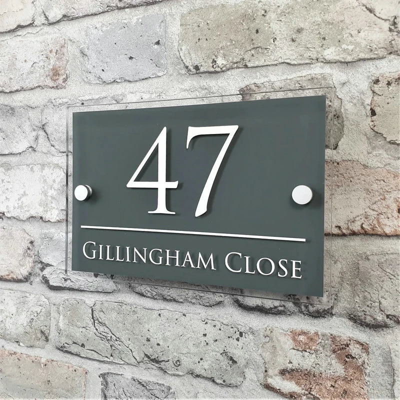 Custom Coloured Address Sign for your letterbox or entryway