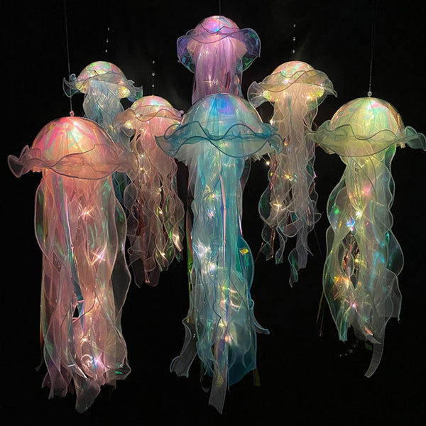 Jellyfish Lamp, Portable Flower Lamp, Girl Room Atmosphere Decoration Lamp