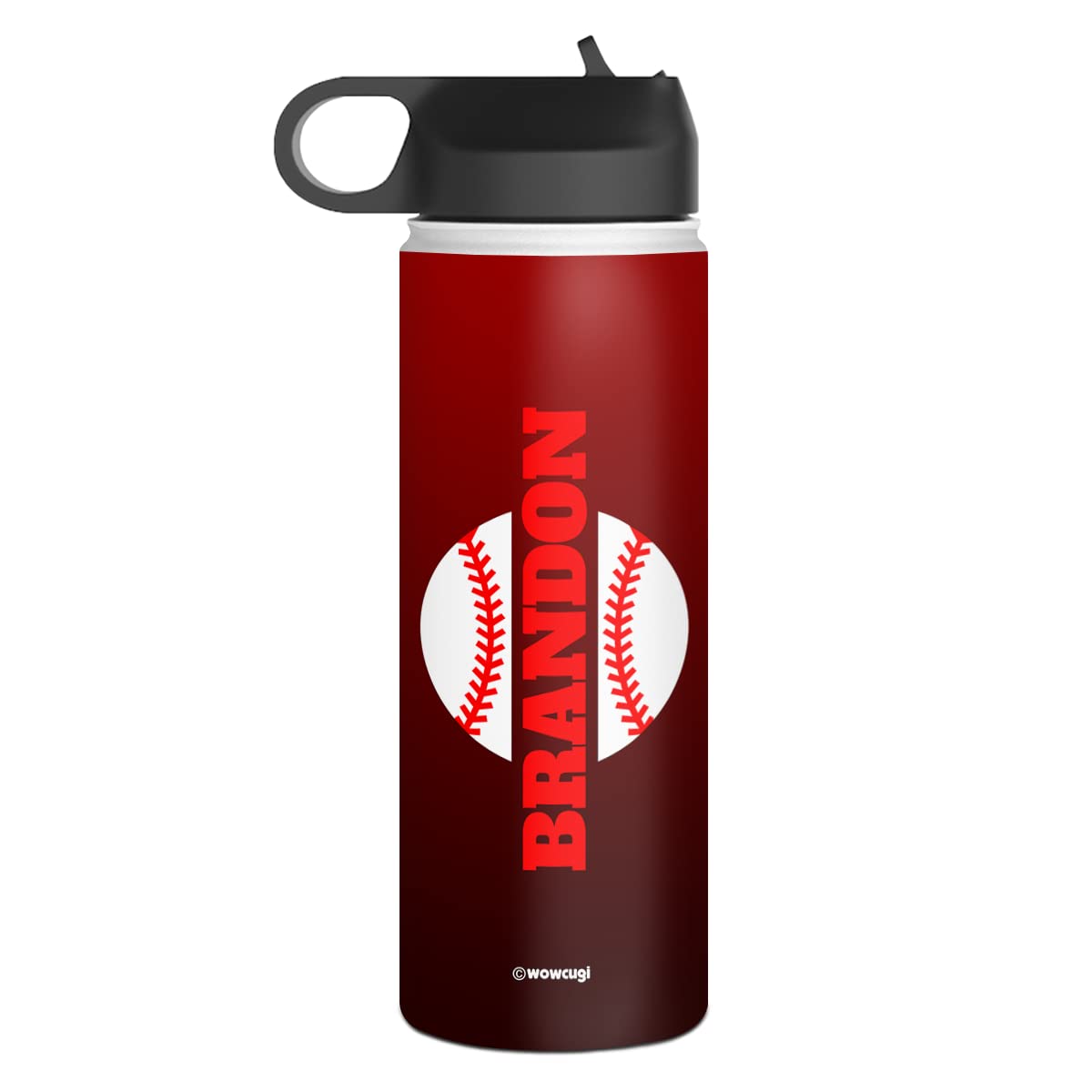 Personalized Baseball Water Bottle for Kids Men Women Baseball Sport