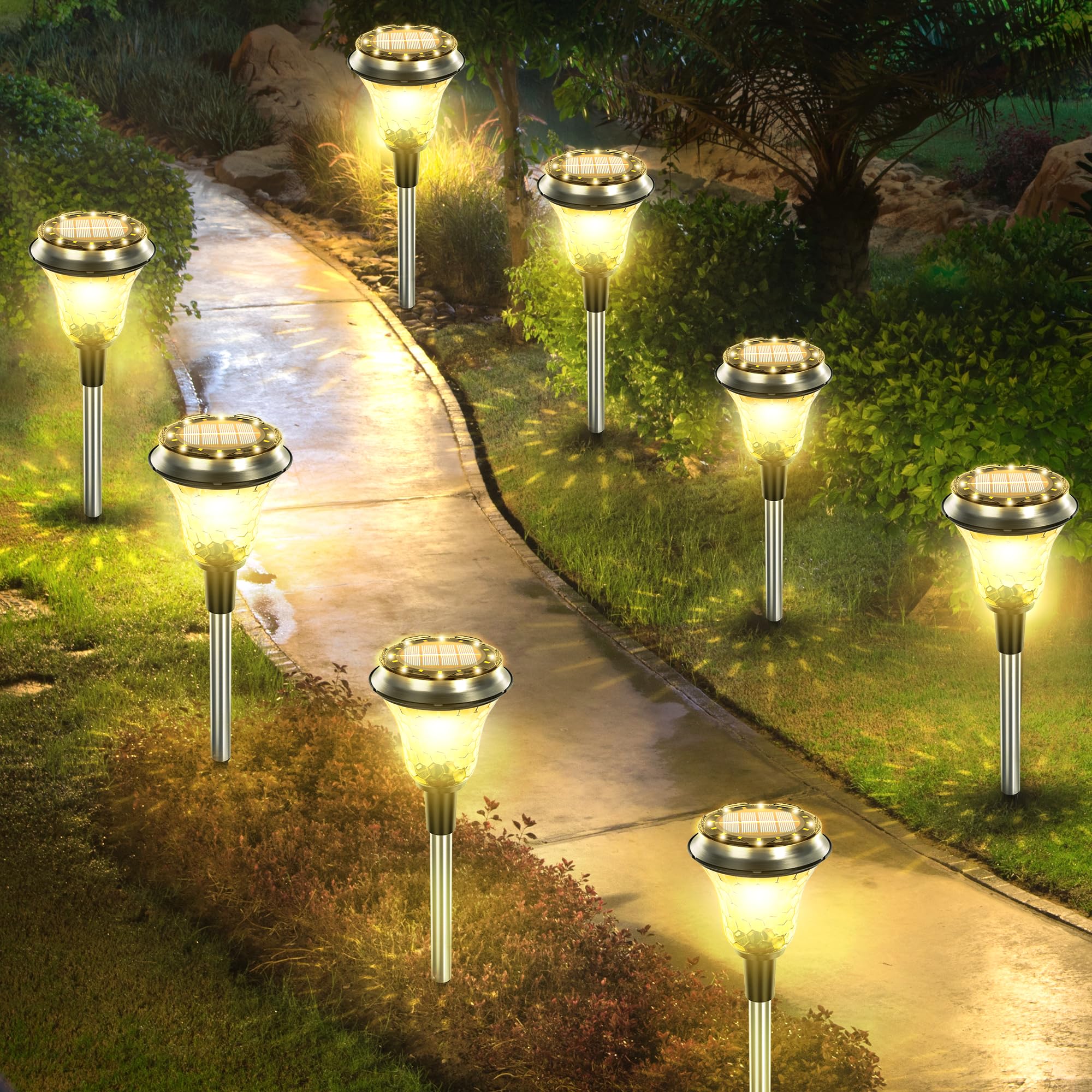 LED Solar Landscape Up and Down Lighting