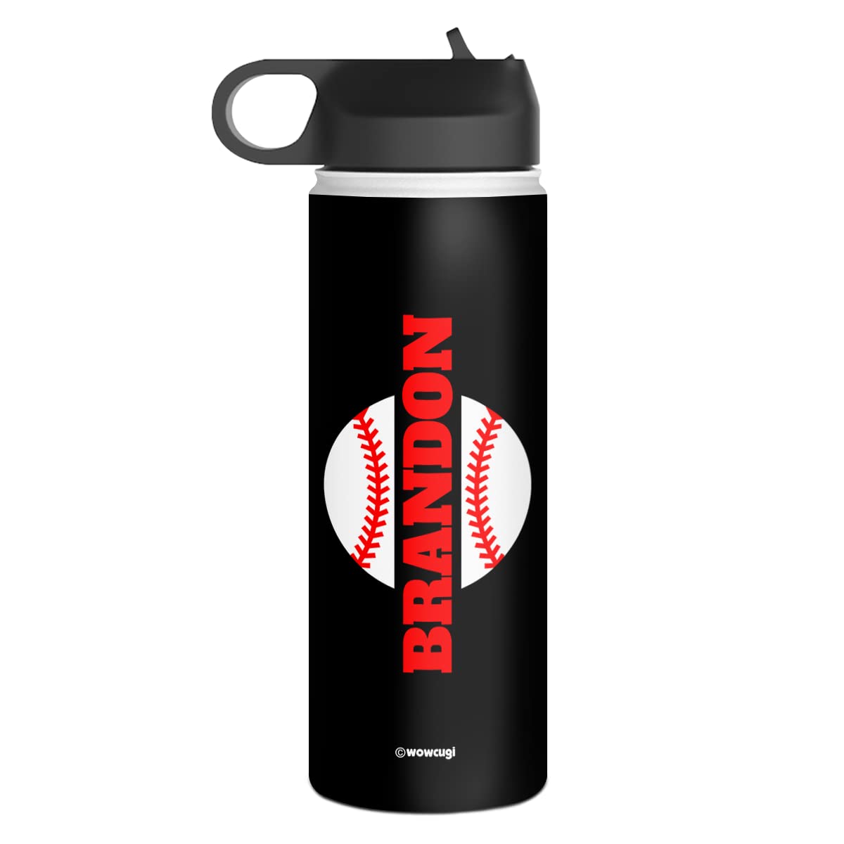 Personalized Baseball Water Bottle for Kids Men Women Baseball Sport