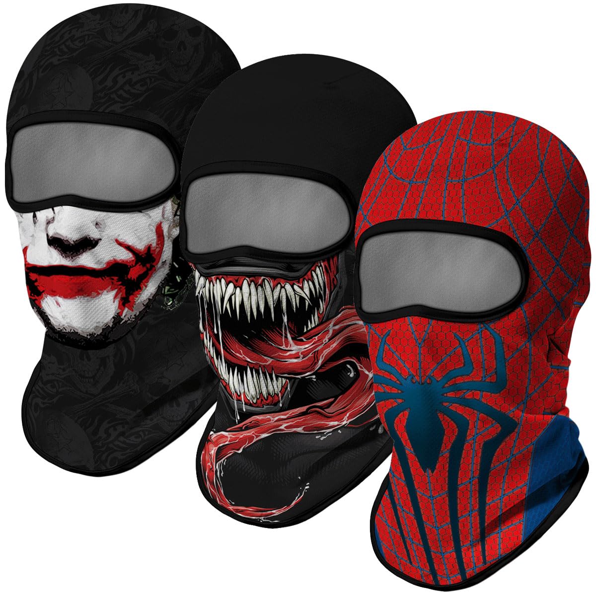 3PCS Balaclava Full Face Mask Ski Mask UV Protection Cover