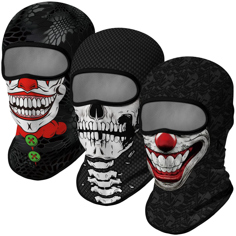 3PCS Balaclava Full Face Mask Ski Mask UV Protection Cover