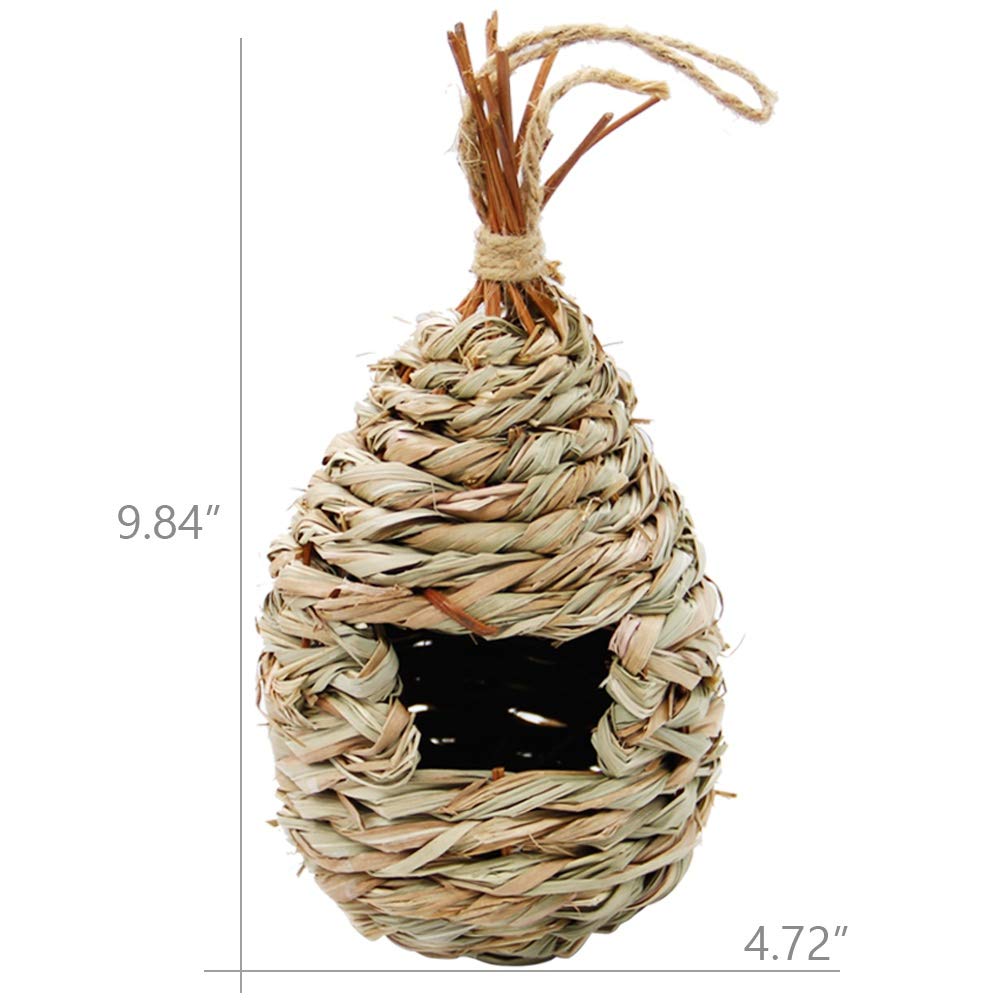 Winemana 4 Pack Hanging Hummingbird Nest House for Outside, Ball Shape, Hand Woven