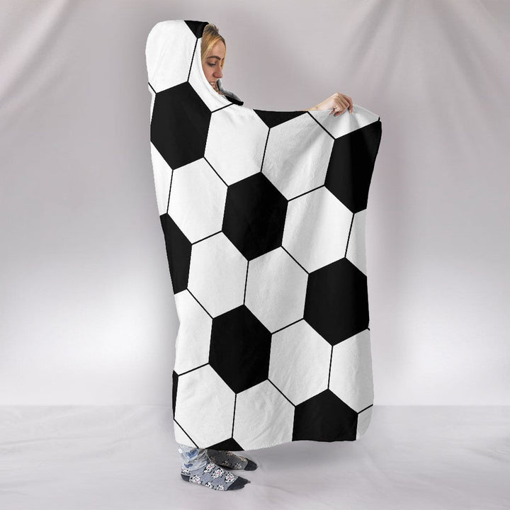 Hooded Blanket Throw Wrap Baseball Softball Soccer Wearable Blanket