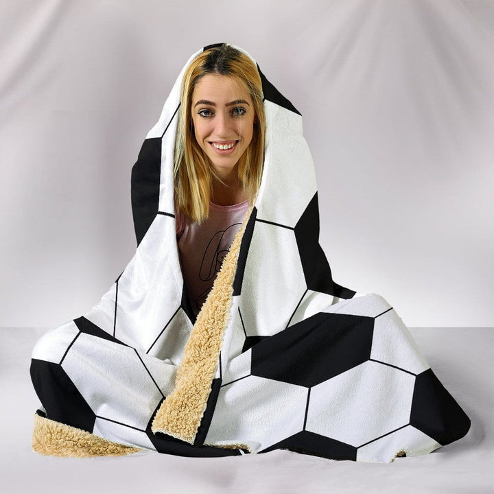 Hooded Blanket Throw Wrap Baseball Softball Soccer Wearable Blanket