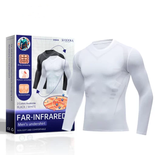 Far infrared tourmaline magnetic men's undershirt