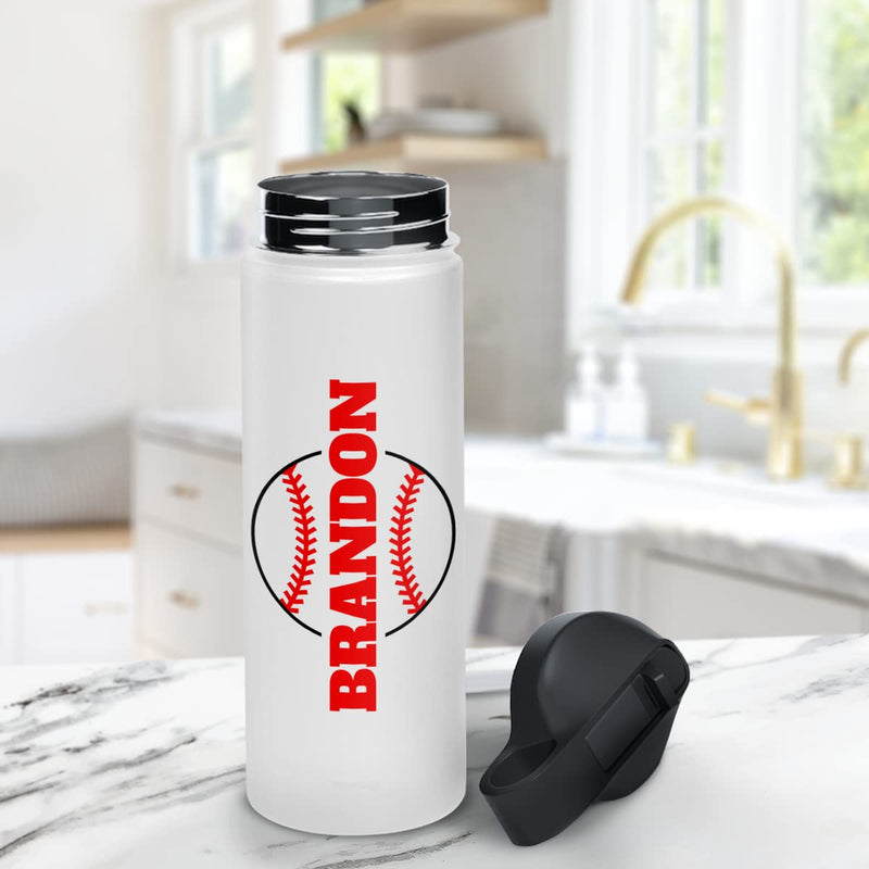 Personalized Baseball Water Bottle for Kids Men Women Baseball Sport