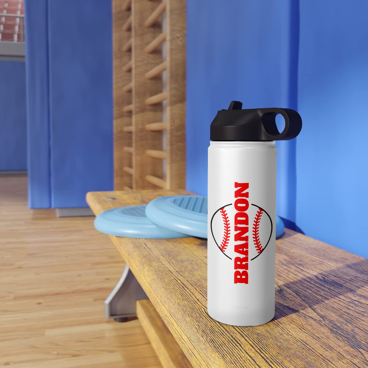 Personalized Baseball Water Bottle for Kids Men Women Baseball Sport