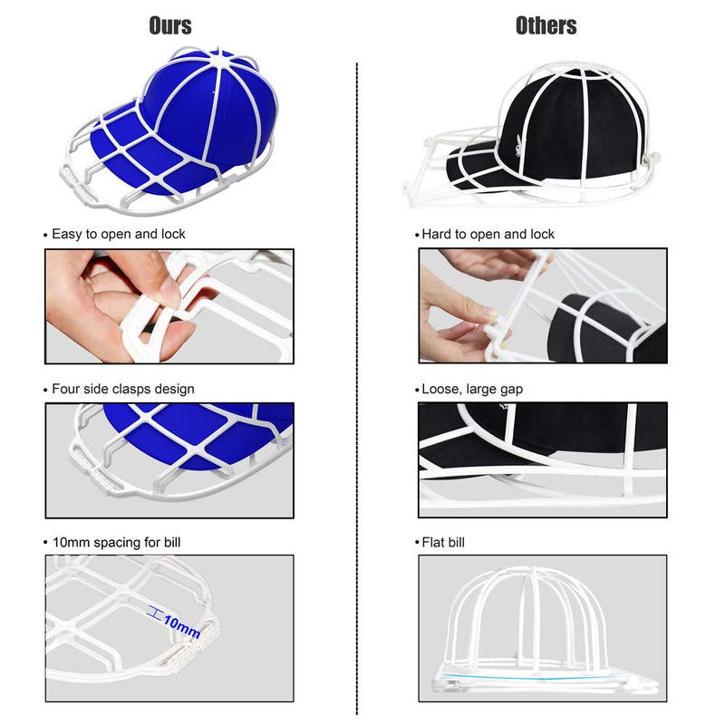 Hat Washer - Baseball Cap Cleaner for Adults & Kids, Durable Plastic Hat Holder