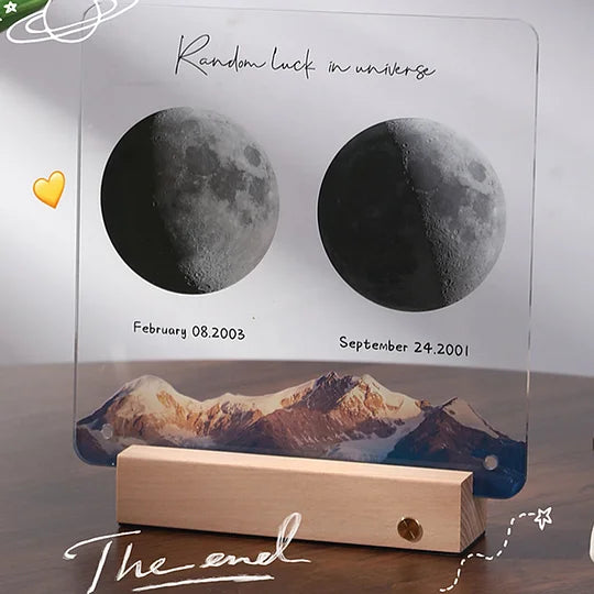 🌔Personalized Moon Phases Handwritable LED Lamp