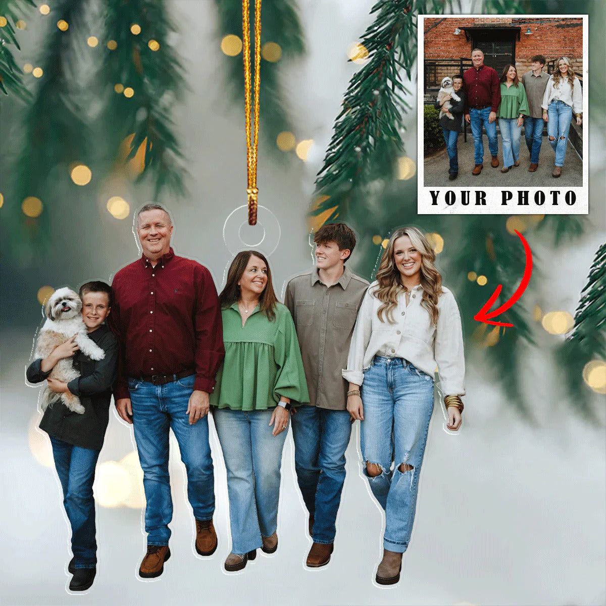 Custom Photo Ornament ,Father's Day Gift For Family