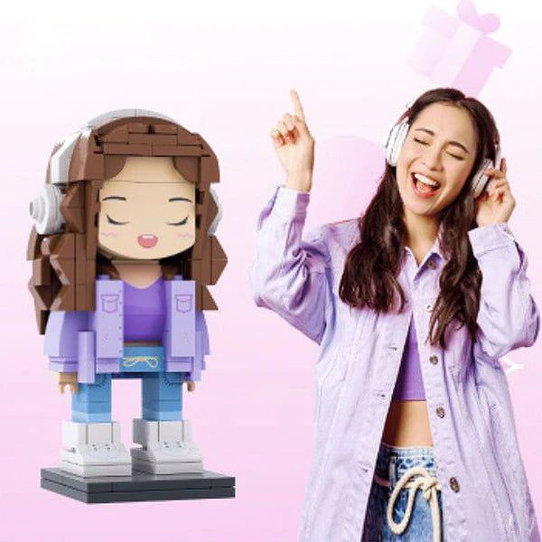 Full Body Customizable 1 Person Custom Brick Figures Small Particle Block Toy Creative Gifts for Her