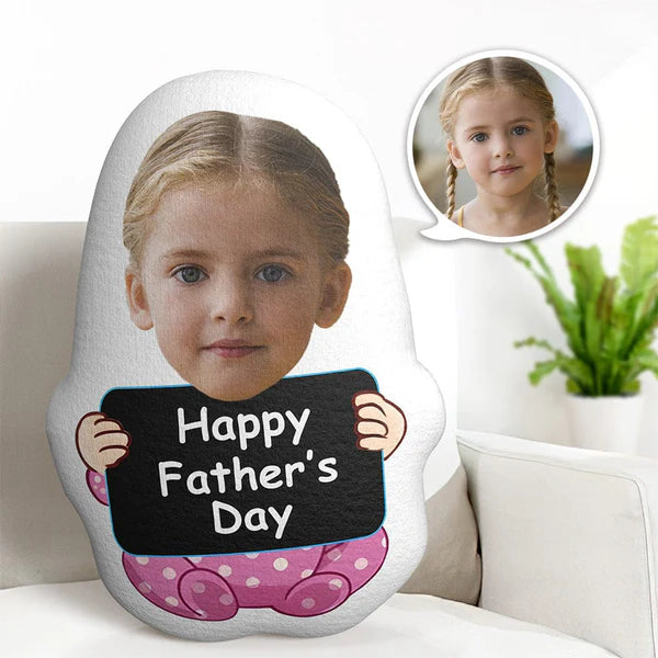 Custom Face Pillow Personalized Photo Doll MiniMe Pillow Happy Father's Day Gifts for Him