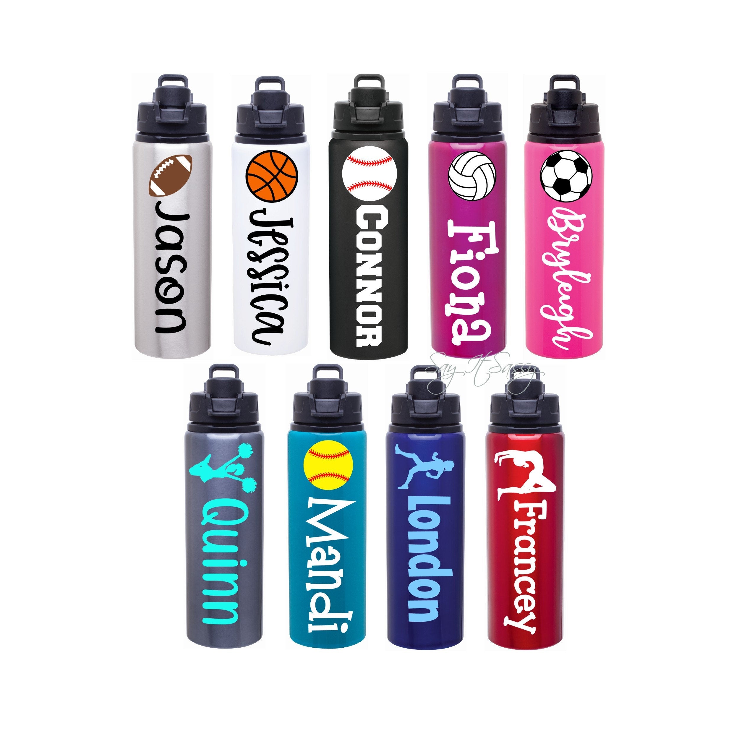 Sports Water Bottle, Personalized Sports Bottle, Team Sports Water Bottle