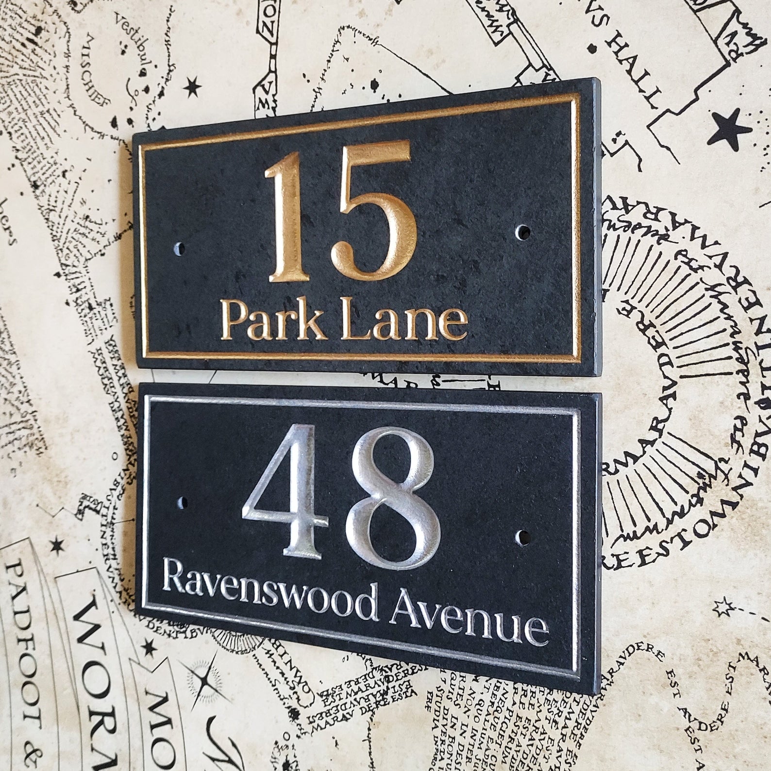 Engraved Slate House Number Plaque