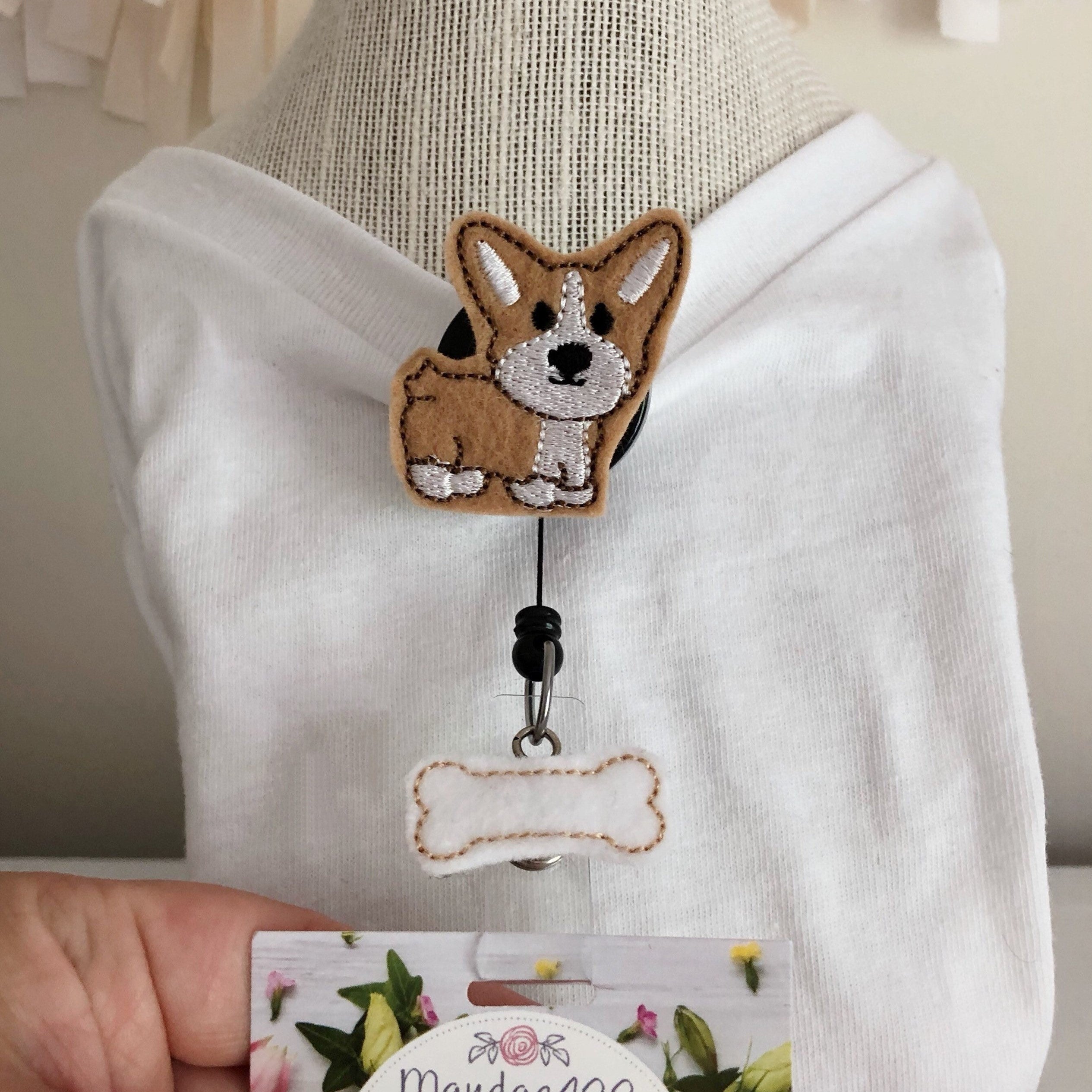 Dog badge reel, badge reel, nurse badge reel, nursing badge reel, cute badge reel, retractable badge