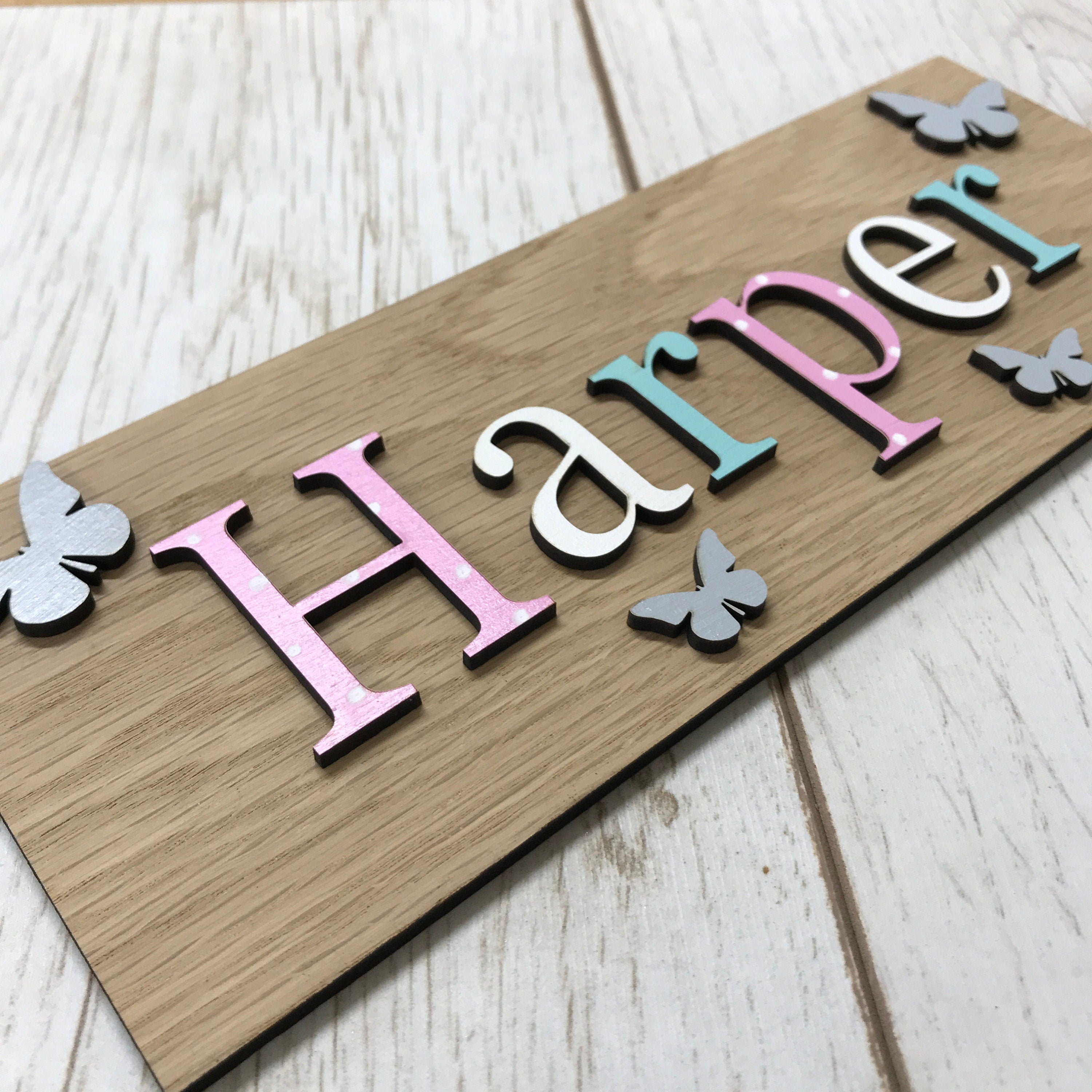 Personalised wooden Name plaque