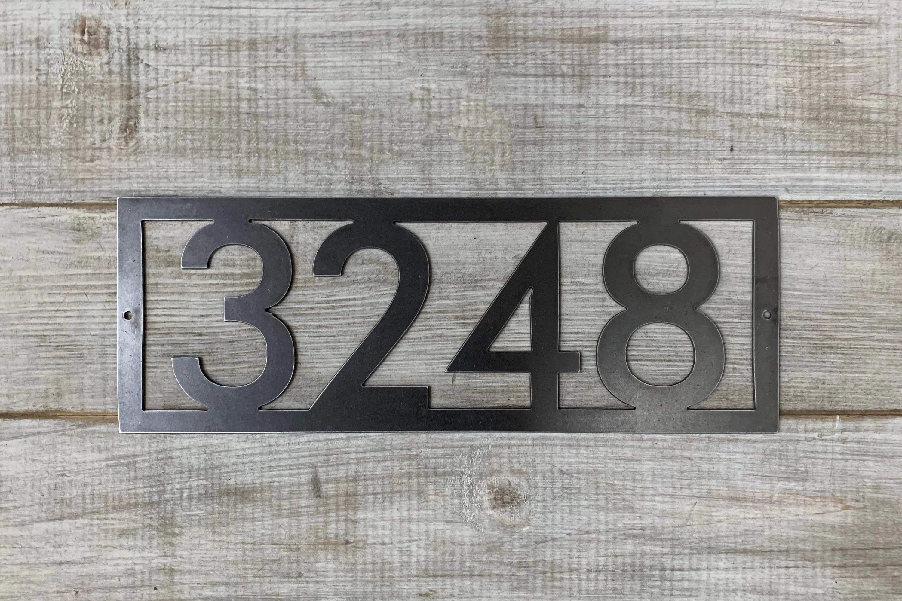 Metal Modern House Number Sign