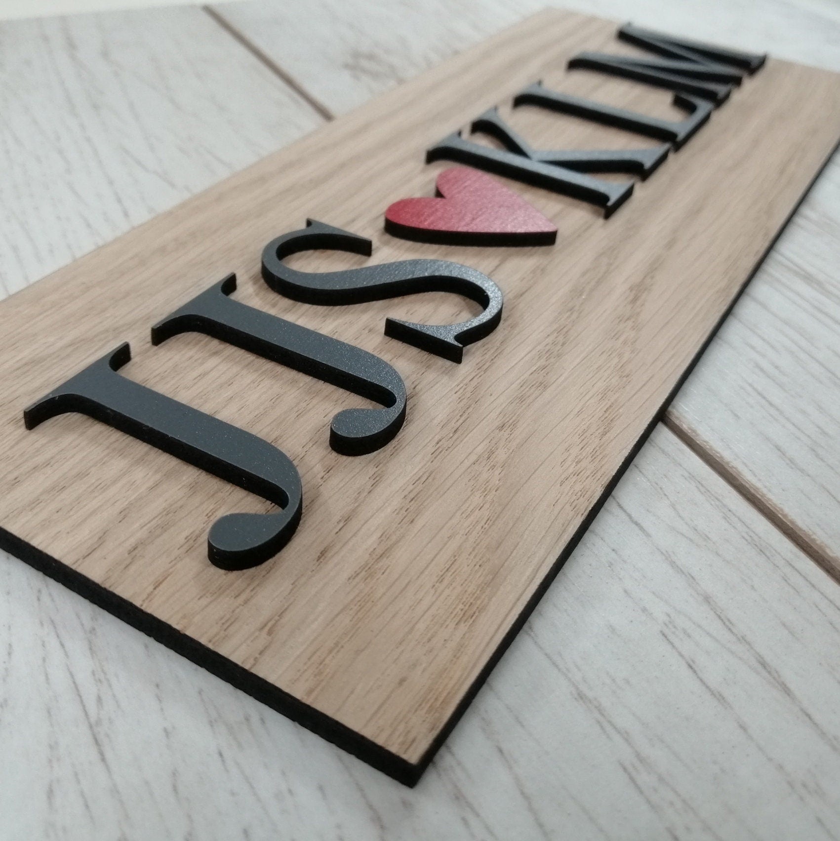 Personalised wooden Name plaque