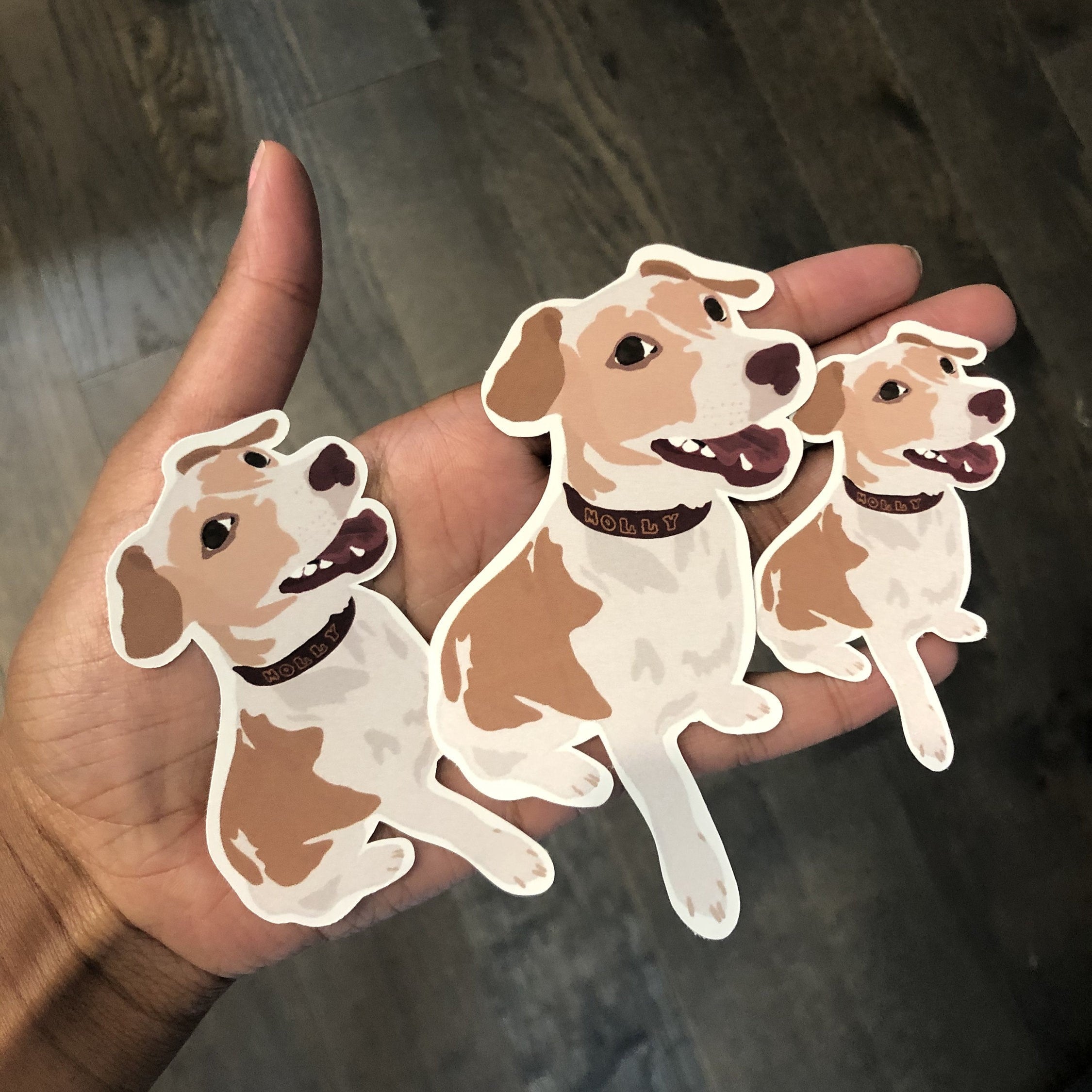 5Pcs/Pack Custom Dog Sticker, Pet Sticker, Pet Lover, Dog Lover, Pet Gifts, dog mom, dog dad