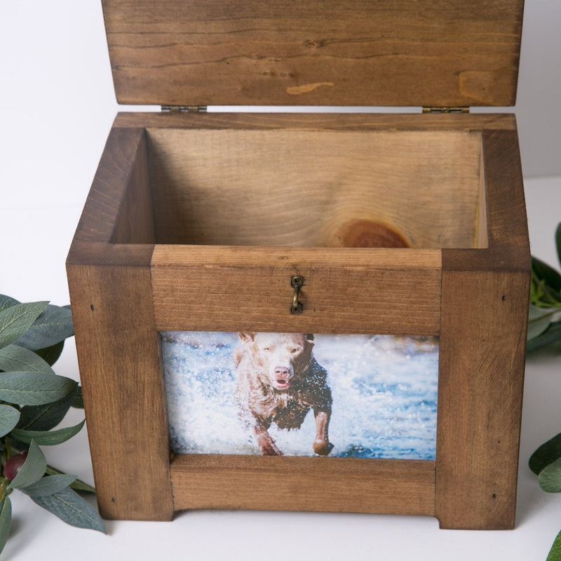 Personalized Pet Memory Box/Urn with Photo - Dog Memorial