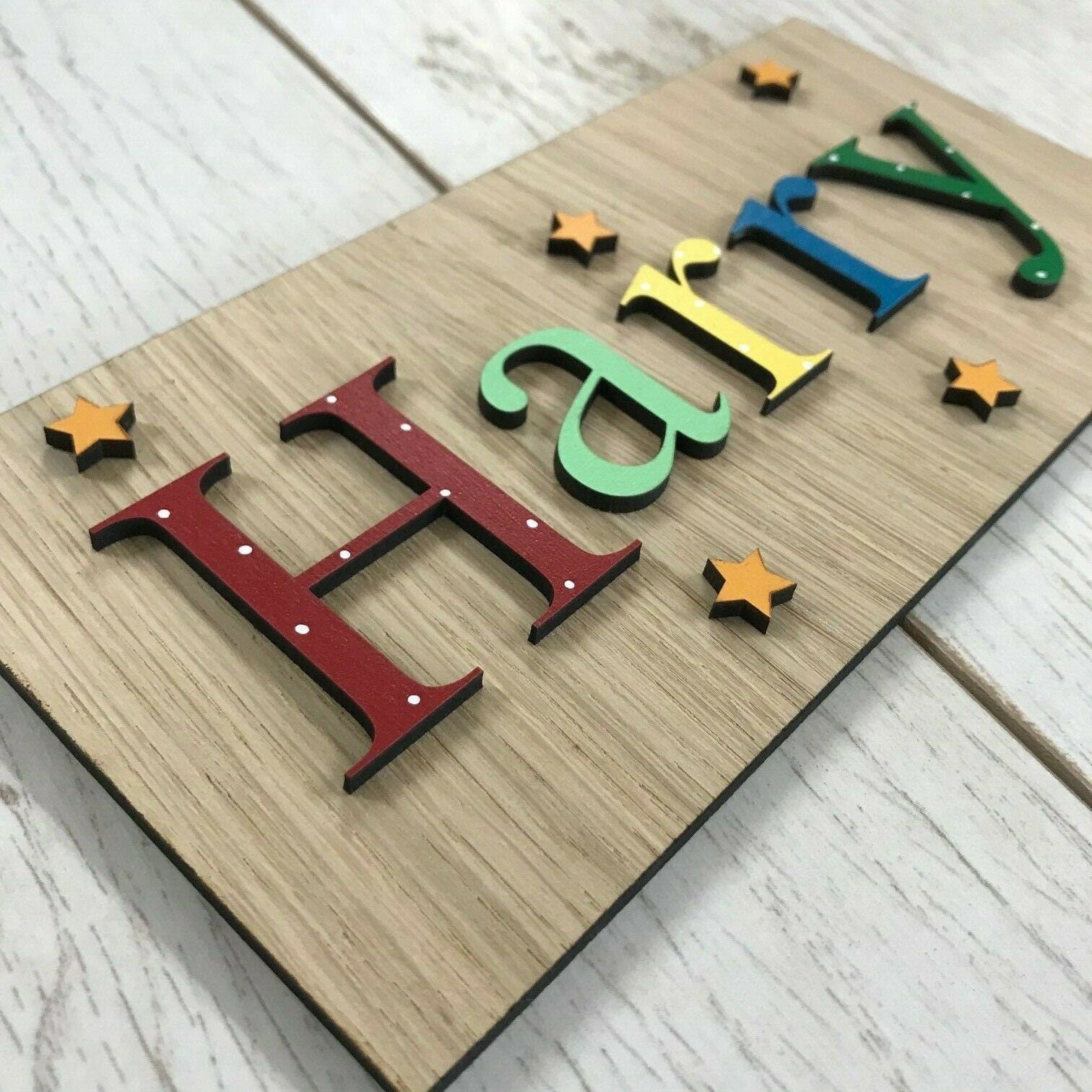 Personalised wooden Name plaque