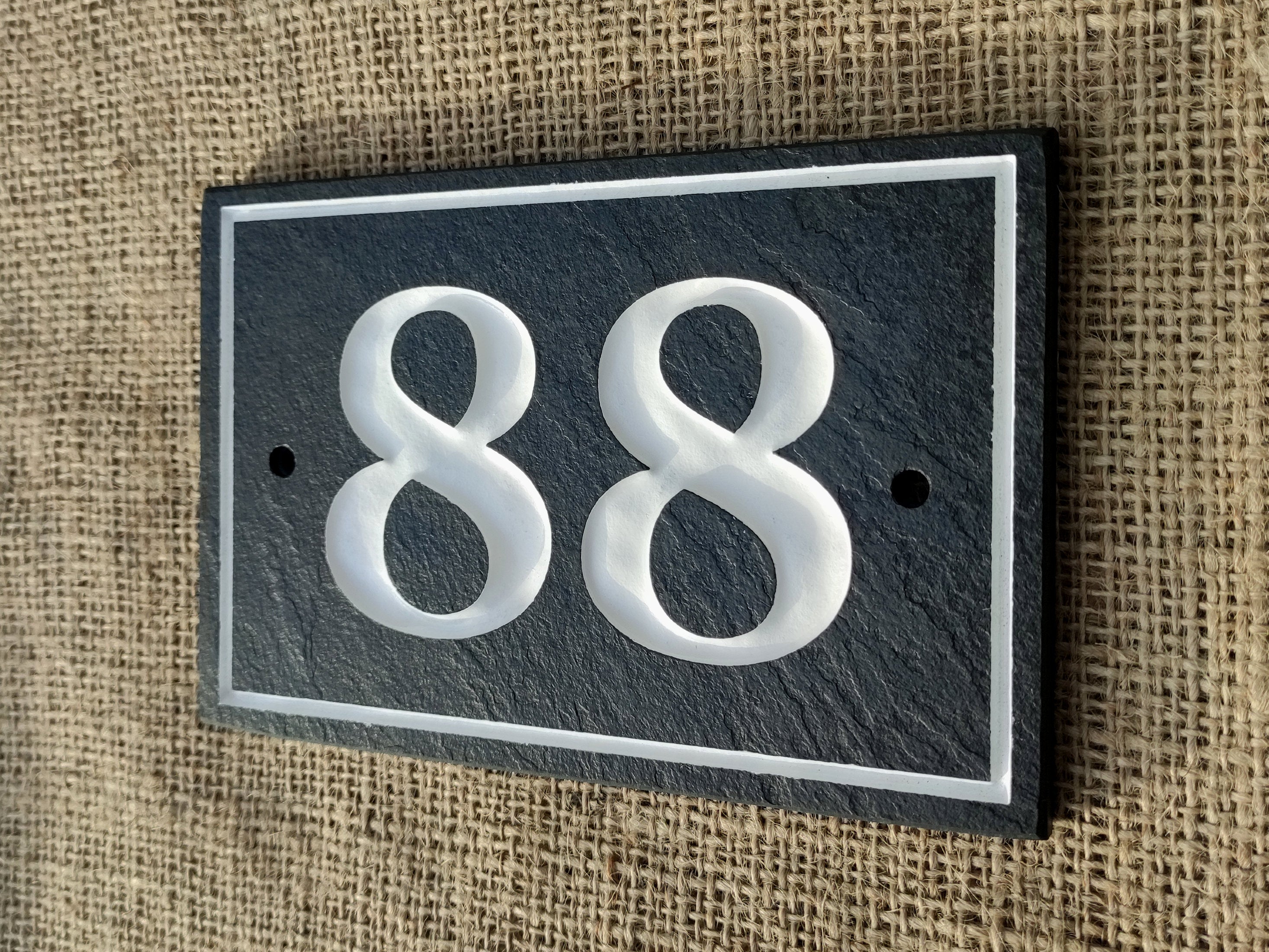 Engraved Slate House Number Plaque