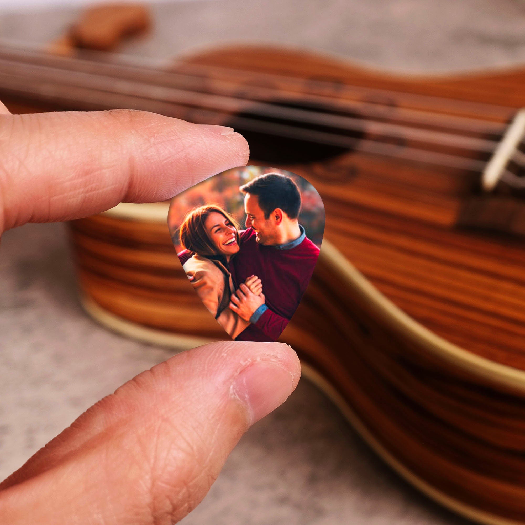 Personalized Guitar Pick, Custom Photo Guitar Pick, Gift for Him Boyfriend Dad Husband