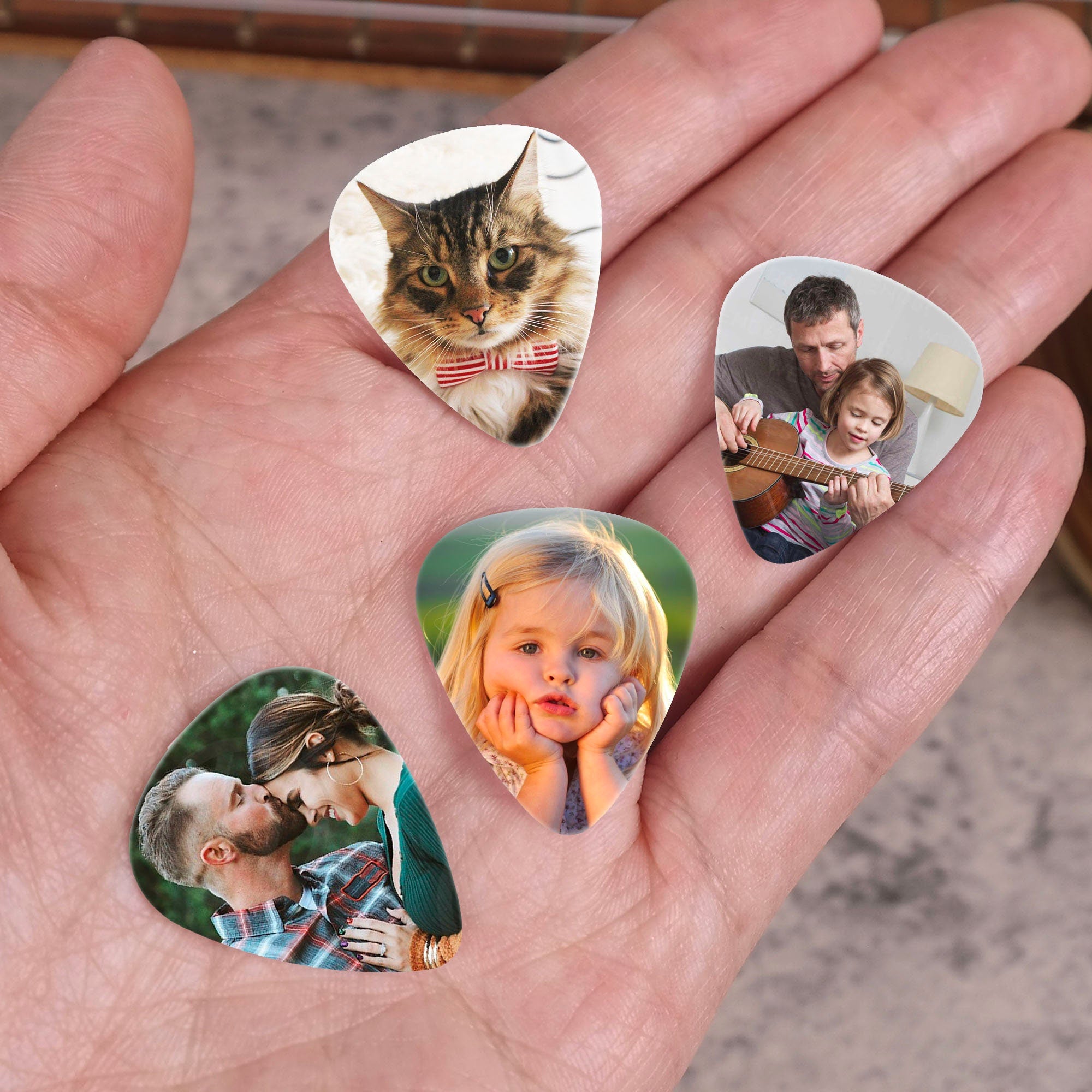 Personalized Guitar Pick, Custom Photo Guitar Pick, Gift for Him Boyfriend Dad Husband