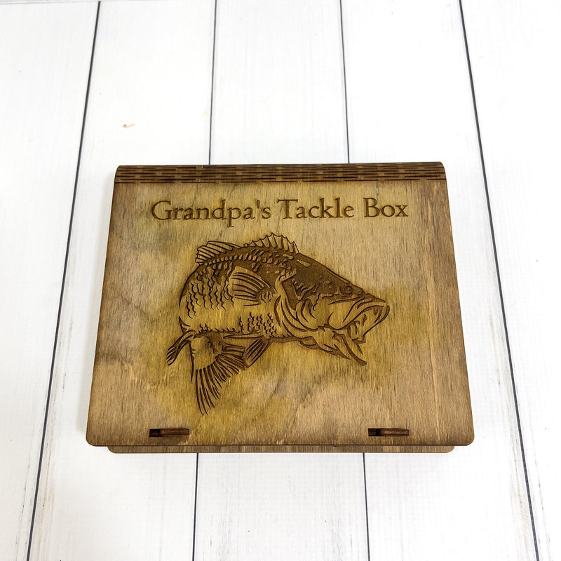 Personalized Mini Fishing Tackle Box, Jig Box, Fishing Gear, Gift for Dad Son