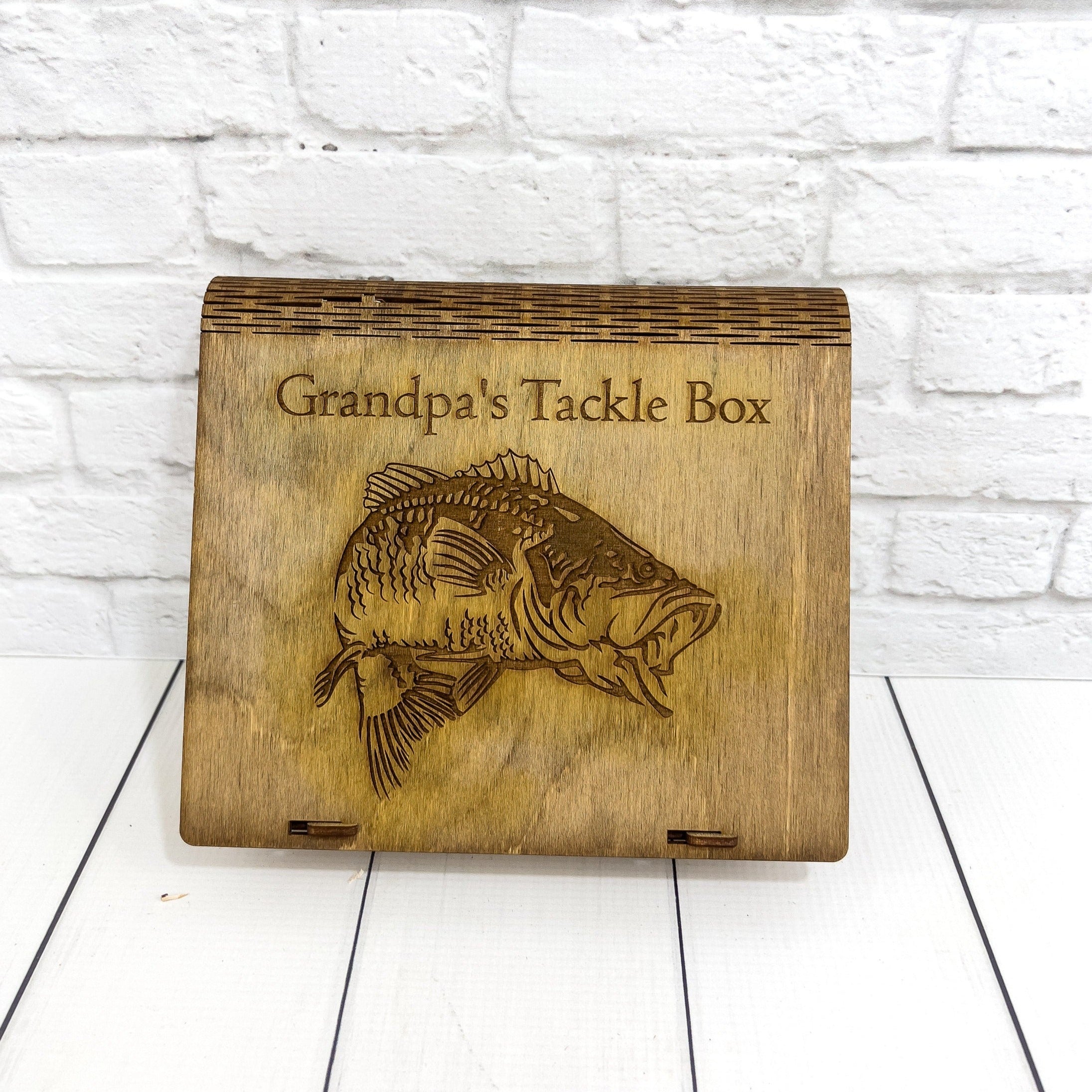 Personalized Mini Fishing Tackle Box, Jig Box, Fishing Gear, Gift for Dad Son