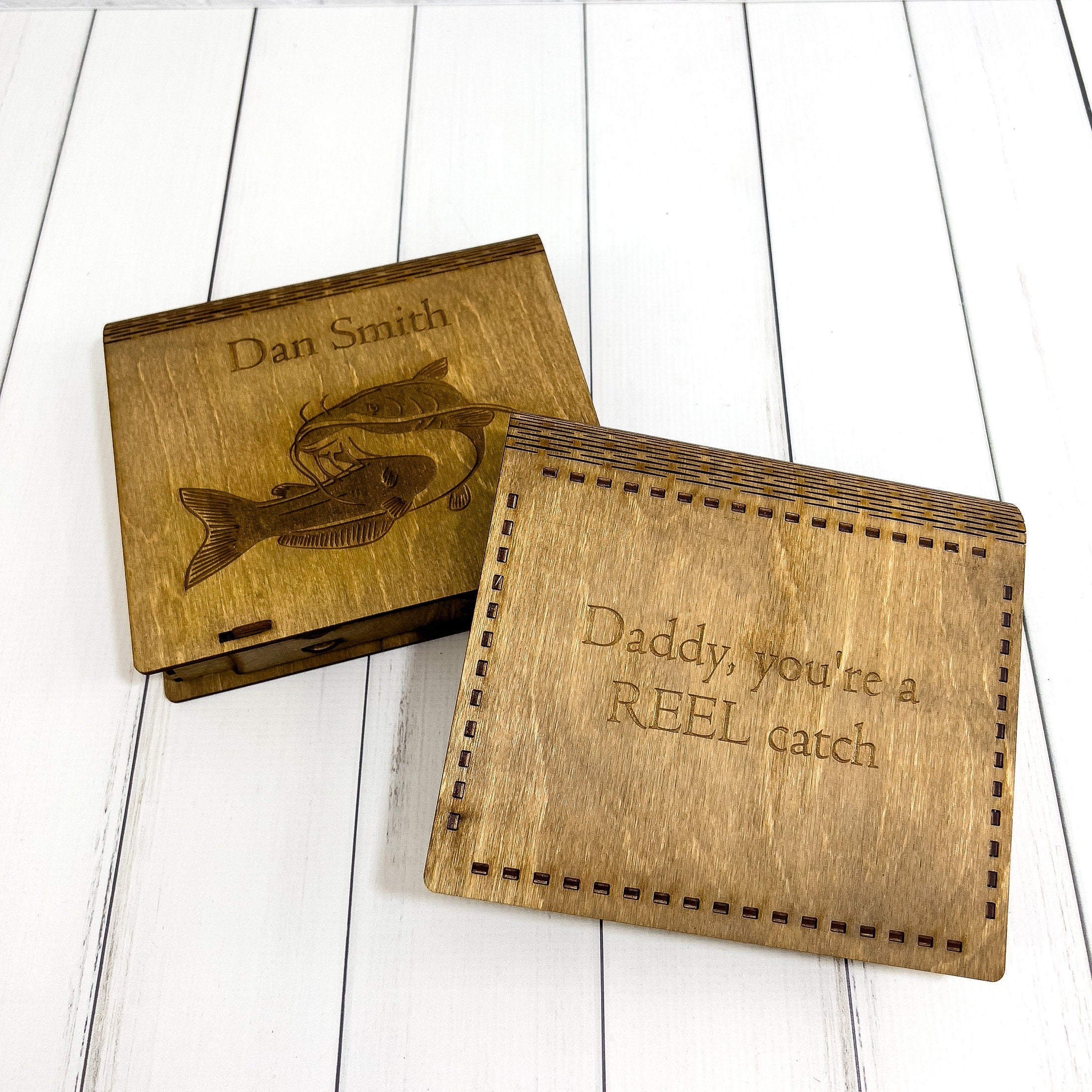 Personalized Mini Fishing Tackle Box, Jig Box, Fishing Gear, Gift for Dad Son