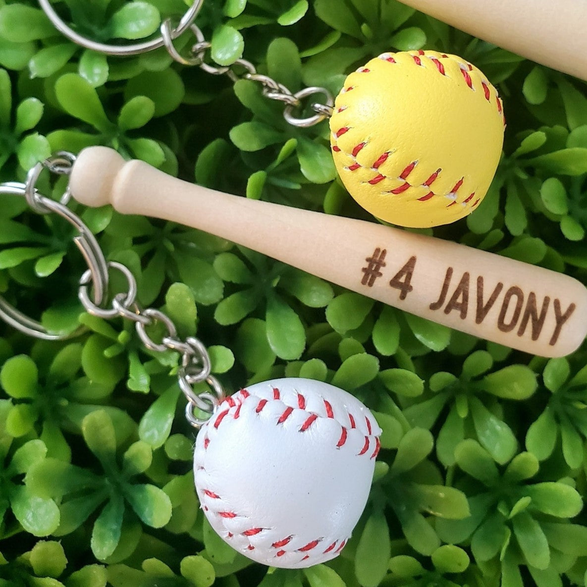 Personalized Baseball Keychain, Engraved Wooden Bat, Softball Keychain, Coach Gift