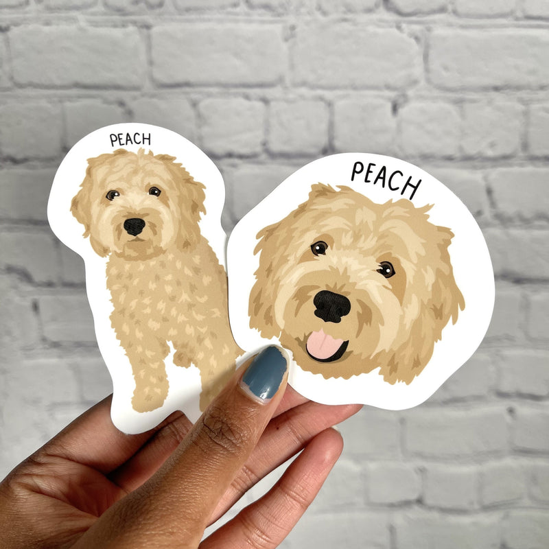 5Pcs/Pack Custom Dog Sticker, Pet Sticker, Pet Lover, Dog Lover, Pet Gifts, dog mom, dog dad